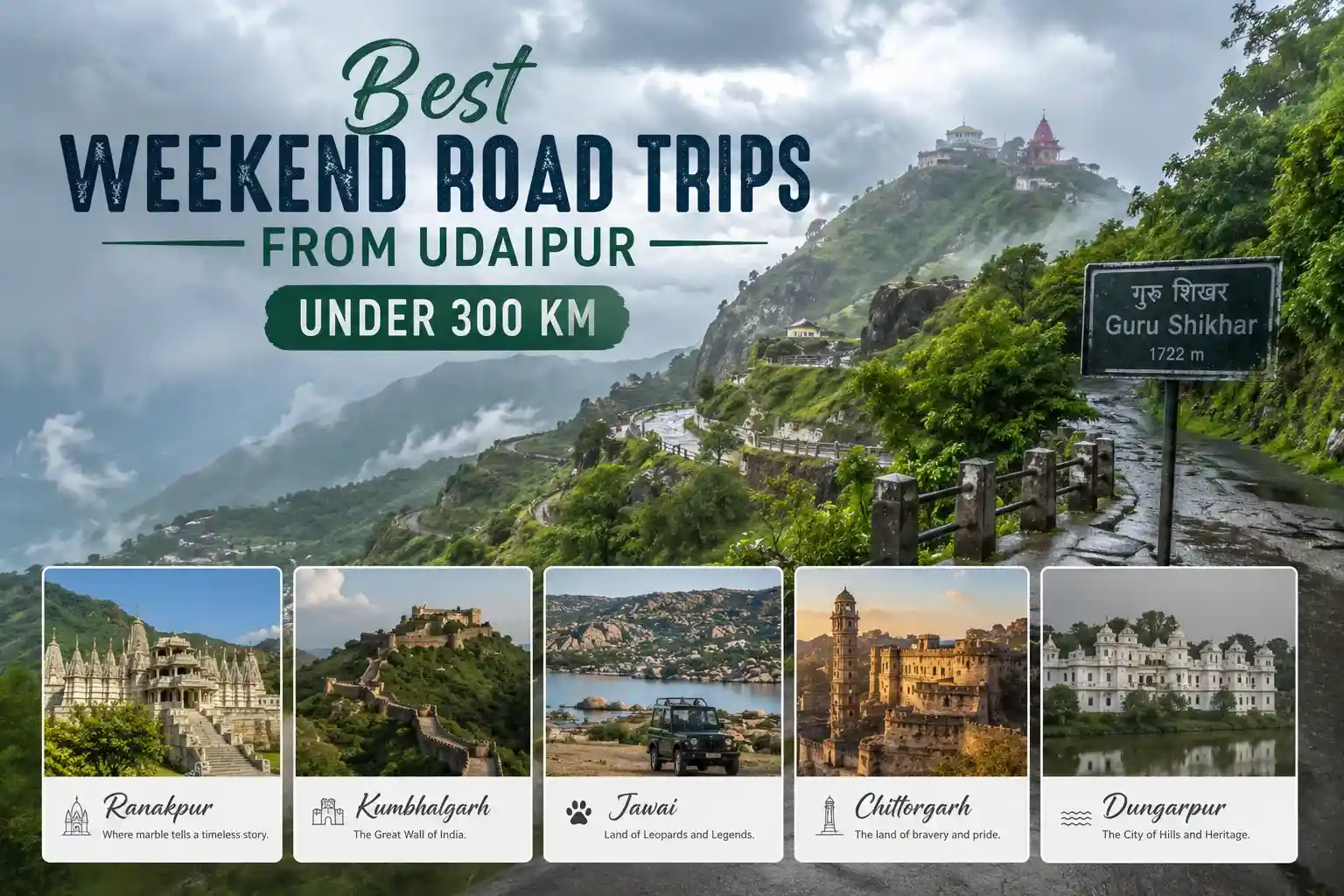 Best Weekend Road Trips from Udaipur Under 300 KM