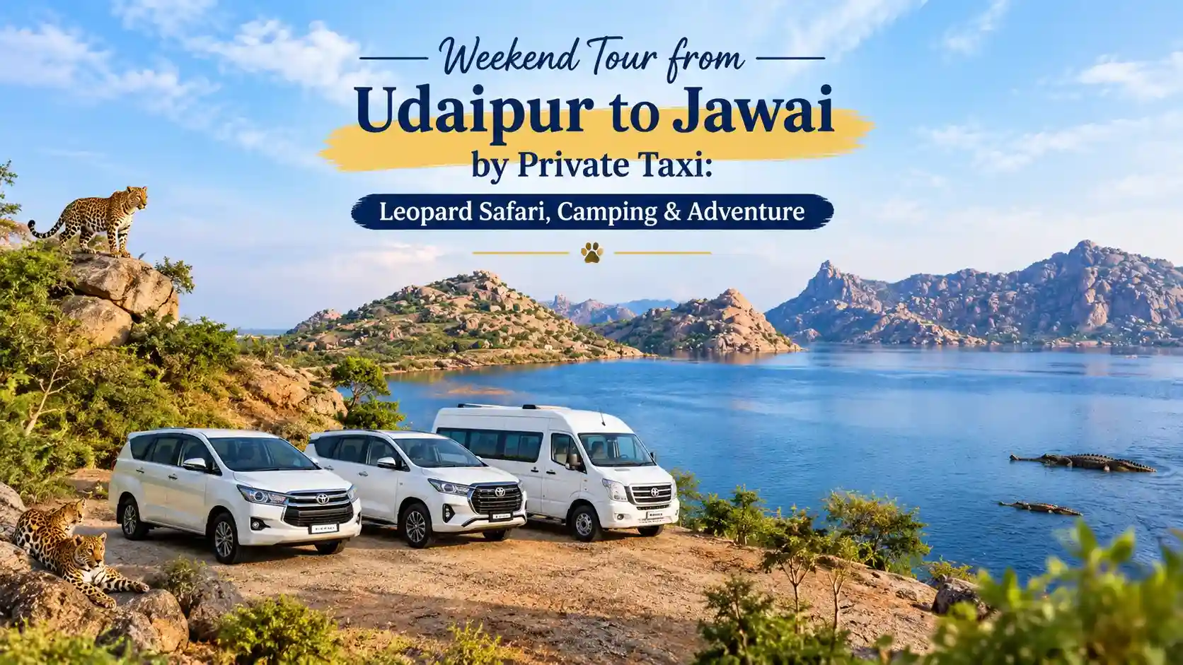 Weekend Tour from Udaipur to Jawai by Private Taxi: Leopard Safari, Camping & Adventure