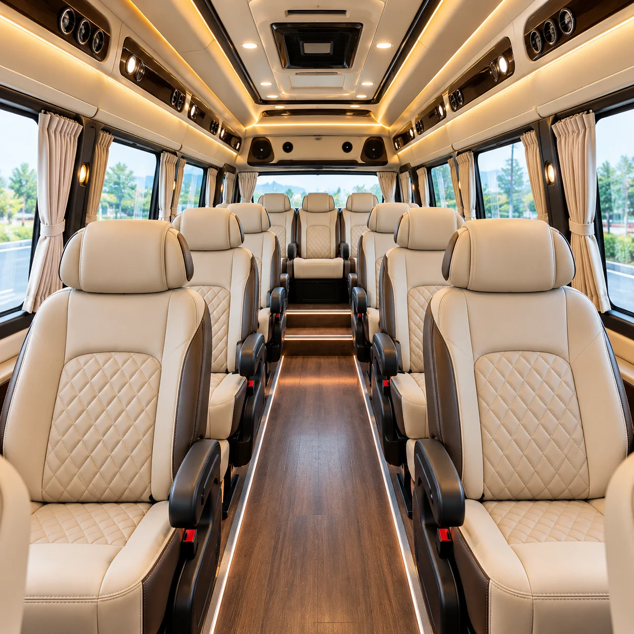 Tempo Traveller premium interior